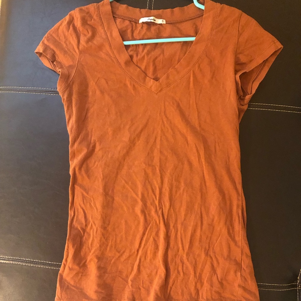 Papaya fitted brown shirt